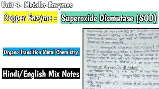 Copper Enzyme: Superoxide Dismutase (SOD) | MSc Chemistry Notes