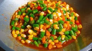 SEHAT, SIMPEL, DAN LEZAT....TUMIS JAGUNG MANIS, BUNCIS DAN WORTEL. COCOK BUAT VEGAN ATAU MENU DIET