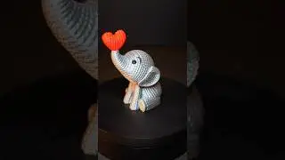 3D-Printed Knitted Elephant Blowing Heart. #3dprinting #elephant #shorts