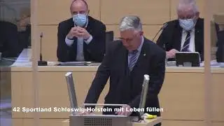J&ouml;rg Hansen zu TOP 42: &bdquo;Sportland Schleswig-Holstein mit Leben f&uuml;llen&ldquo;