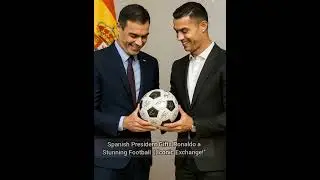Spanish President Gifts Ronaldo a Stunning Football 🎁⚽ | Iconic Exchange!&rdquo;