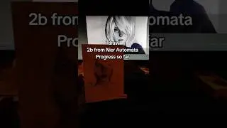 i draw 2b from Nier Automata Progress so far #shorts