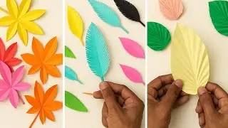 🌿🖐️DIY Paper Leaf & Feather Craft!