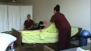 CNA Skills Making an Unoccupied bed