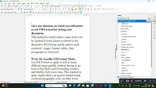 3.Fill Format Mode in Libre Office Writer