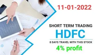 SHORT TERM TRADING - HDFC - 8 DAYS - 4% PROFIT BOOKED