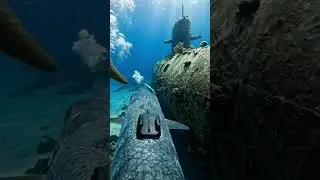 Predatory Fish with a GoPro Explores a Sunken Soviet Submarine #GoProPOV #SunkenSubmarine