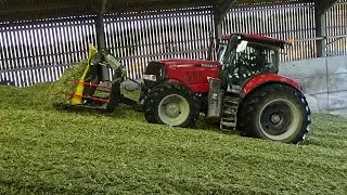Maize Harvest 2021 - Buckraking the Clamp with Case IH Puma & MX135