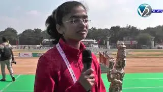 Medals distribution for winners in NIDJAM-19 at SVU stadium, Tirupathi