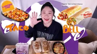 Taco Bell ~new~ Chicken Burritos Mukbang ~ Flamin' Hot Grilled Cheese Burrito & More