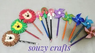 تزيين الاقلام بطريقة سهلة و بسيطة وغير مكلفة من بواقى الفوم DIY school supplies /Back to school DIYS