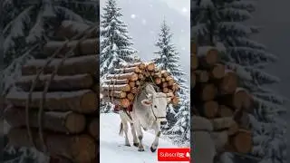 beautiful story of hardworking cow and bears#animals#shorts#ai#virals