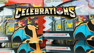 4 Lance's Charizard V Celebrations Collection Boxes - Pokemon Cards Opening
