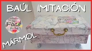 CONVIERTE UNA CAJA DE ZAPATOS EN UN BAÚL CON IMITACIÓN MÁRMOL
