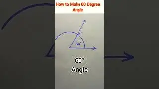 How to Make 60 Degree Angle with Compass|| #Shorts #Ytshorts #maths #cbse #cuet #cgl #ssc #cuetmaths