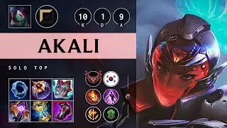 Akali Top vs Singed: Triple Kill, Unstoppable - KR Grandmaster Patch 25.S1.1