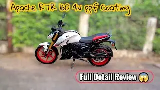 Apache RTR 160 4v Ppf Coating 🤯 |  Full Detail Review 😱 