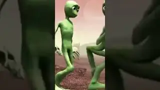 dami to cosita green alien dance #alienshorts #alien #funny #aliengang