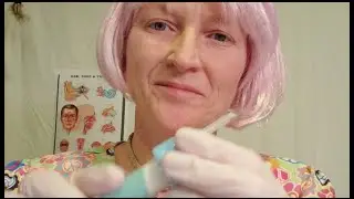 ASMR Ear Cleaning Medical ,Real Tools, Latex gloves, Otoscope, Drops, Beeps, Spray