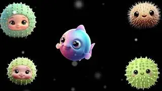Dancing Fruits Under Moonlight ✨ Infant Visual Stimulation | Baby Sensory