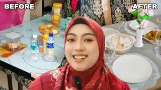 Makeover Meja Makan (guna barang² Ninso, MrDIY, ecoshop)