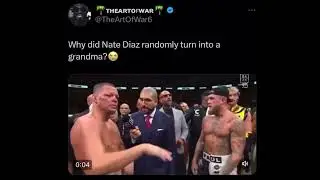 Be nice, fighting is not the answer. - coming from Nate Diaz, the guy with 1000 street brawls. ☠️