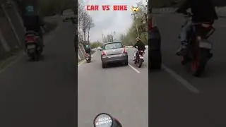 car vs bike 🤯 #trending #viralvideo #race #carvsbike #mt15 #ktm #youtubeshorts #shortsfeed #viral