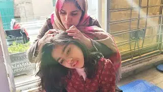Without Talking||Nit picking in black shiny hair🪲|| ASMR Pakistan