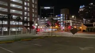 CSX Freight Train - Downtown Orlando Washington St crossing at 2:15am
