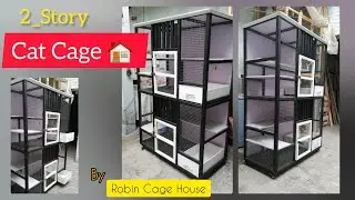 2 Layers  Cage For Cats | Double Decker Cat cage | Best Cat House Design
