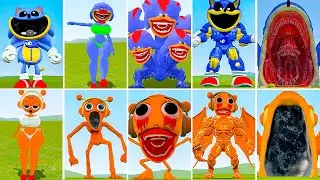 ALL NEW FAMILY SONIC BLUE VS MECHA SONIC VS ALL NEW SPRUNKI OREN VS CTHULHU OREN in GARRY'S MOD !!!!