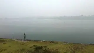 Port Gardner Bay Fly Over On A Smokey Day