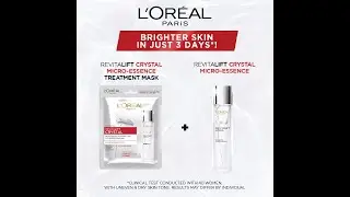 L'Oreal Paris Revitalift Crystal Micro-Essence, 65ml + 2 Crystal Sheet Mask 25gm, 115 g (Pack of 2)