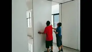 OEM Aluminium Frame Movable Partition Walls Acoustic Sliding Folding Partition