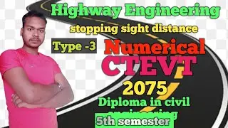 Calculate minimum distance between vehicle and obstruction|Numerical from stopping sight distance|