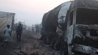 Officials say 39 killed and over 80 injured after oil tanker blaze in DR Congo
