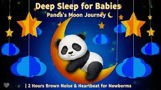 Baby Sleep 💫 2 Hours Brown Noise & Heartbeat | Newborn Sleep Instantly 🎶
