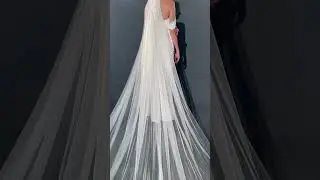 Cathedral Length Scalloped Lace Wedding Veil, Floral Bridal Veil #weddingveil #wedding