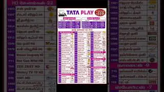 # Tata Play Tamil Thalaiva 22 HD Channels pack Price For  RS. 319 #