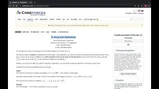 1618D-Array and Operations||Codeforces Round #760 (Div. 3)||Math||Greedy