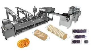 biscuit sandwich machine | Biscuit packgaging with sandwich machine | Biscuits in Pile