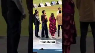 #tigershroff shares the stage with #football LEGEND #messi in #mumbai #shorts