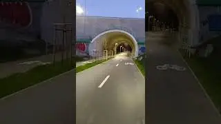 Oświetlona Velostrada - Katowice #kolarstwo #rower #katowice #velostrada