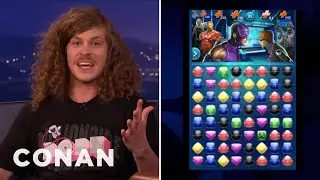 Blake Anderson Can&rsquo;t Stop Playing Marvel Puzzle Quest | CONAN on TBS
