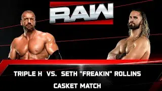 Triple H vs Seth Rollins - Casket Match [ 4k 60fps ]