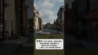 Walking down a British Street But It&rsquo;s Minecraft #minecraft #britisharchitecture #minecraftcity