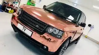 Rose gold chrome vinyl wrap