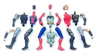 AVENGERS TOYS ACTION FIGURES, Red-spiderman vs Bat-man vs Captain thor 