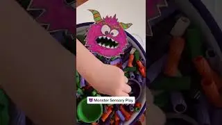 Monster Sensory Bins Perfect for Halloween! #supernow #sensorybin #monsters #halloweencrafts #kids