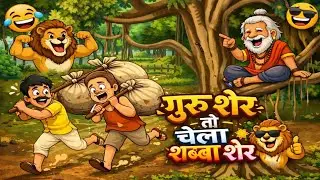 गुरू शेर तो चेला शब्बा शेर/If the Guru is brilliant then the disciple is very brilliant/moral story